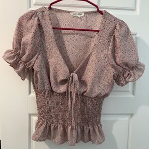 Miley+Molly Pink Floral Blouse